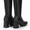 image:imageDREAM PAIRS Womens Gogo Boots Square Toe Chunky Wide Calf Knee High BootsBlackPu
