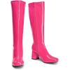 image:imageDREAM PAIRS Womens Gogo Boots Square Toe Chunky Wide Calf Knee High BootsHot Pinkpat