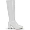 image:imageDREAM PAIRS Womens Gogo Boots Square Toe Chunky Wide Calf Knee High BootsWhite