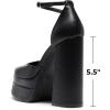 image:imageDREAM PAIRS Womens High Chunky Platform Closed Toe Block Heels Square Toe Ankle Strap Dress Wedding Party Pumps Shoes AureliaBlack