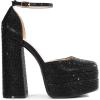 image:imageDREAM PAIRS Womens High Chunky Platform Closed Toe Block Heels Square Toe Ankle Strap Dress Wedding Party Pumps Shoes AureliaBlackrhinestone