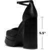 image:imageDREAM PAIRS Womens High Chunky Platform Closed Toe Block Heels Square Toe Ankle Strap Dress Wedding Party Pumps Shoes AureliaBlacksatin