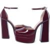 image:imageDREAM PAIRS Womens High Chunky Platform Closed Toe Block Heels Square Toe Ankle Strap Dress Wedding Party Pumps Shoes AureliaBurgundy