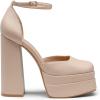 image:imageDREAM PAIRS Womens High Chunky Platform Closed Toe Block Heels Square Toe Ankle Strap Dress Wedding Party Pumps Shoes AureliaNude