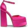 image:imageDREAM PAIRS Womens High Chunky Platform Closed Toe Block Heels Square Toe Ankle Strap Dress Wedding Party Pumps Shoes AureliaRose Redsatin