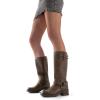 image:imageDREAM PAIRS Womens Knee High Boots Combat Boots Goth Boot Lace Up Adjustable Buckles Chunky Low Heel Fall Booties with Side Zipper to Put on and offBrownnubuck