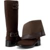image:imageDREAM PAIRS Womens Knee High Boots Combat Boots Goth Boot Lace Up Adjustable Buckles Chunky Low Heel Fall Booties with Side Zipper to Put on and offDark Brown