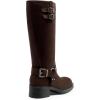 image:imageDREAM PAIRS Womens Knee High Boots Combat Boots Goth Boot Lace Up Adjustable Buckles Chunky Low Heel Fall Booties with Side Zipper to Put on and offDark Brown