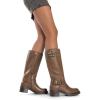 image:imageDREAM PAIRS Womens Knee High Boots Combat Boots Goth Boot Lace Up Adjustable Buckles Chunky Low Heel Fall Booties with Side Zipper to Put on and offTanpu