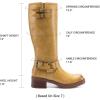 image:imageDREAM PAIRS Womens Knee High Boots Combat Boots Goth Boot Lace Up Adjustable Buckles Chunky Low Heel Fall Booties with Side Zipper to Put on and offYellow