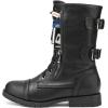 image:imageDREAM PAIRS Womens Mid Calf Builtin Wallet Pocket Lace up Military Combat BootsClassic Black
