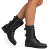 image:imageDREAM PAIRS Womens Mid Calf Builtin Wallet Pocket Lace up Military Combat BootsClassic Black