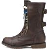 image:imageDREAM PAIRS Womens Mid Calf Builtin Wallet Pocket Lace up Military Combat BootsClassic Brown