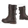 image:imageDREAM PAIRS Womens Mid Calf Builtin Wallet Pocket Lace up Military Combat BootsClassic Brown