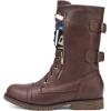 image:imageDREAM PAIRS Womens Mid Calf Builtin Wallet Pocket Lace up Military Combat BootsClassic Burgundy