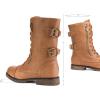 image:imageDREAM PAIRS Womens Mid Calf Builtin Wallet Pocket Lace up Military Combat BootsClassic Camel