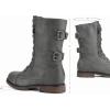 image:imageDREAM PAIRS Womens Mid Calf Builtin Wallet Pocket Lace up Military Combat BootsGreypu