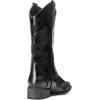 image:imageDREAM PAIRS Womens Square Toe Cowboy Cowgirl Boots Pull On Low Chunky Heel Mid Calf Western Boots with Embroidered Stitched for Theme Party Country ConcertBlack
