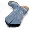 image:imageDREAM PAIRS Womens Square Toe Cowboy Cowgirl Boots Pull On Low Chunky Heel Mid Calf Western Boots with Embroidered Stitched for Theme Party Country ConcertDenim Blue