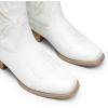 image:imageDREAM PAIRS Womens Square Toe Cowboy Cowgirl Boots Pull On Low Chunky Heel Mid Calf Western Boots with Embroidered Stitched for Theme Party Country ConcertWhite1