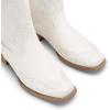 image:imageDREAM PAIRS Womens Square Toe Cowboy Cowgirl Boots Pull On Low Chunky Heel Mid Calf Western Boots with Embroidered Stitched for Theme Party Country ConcertWhite