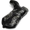 image:imageDREAM PAIRS Womens Square Toe Cowboy Cowgirl Boots Pull On Low Chunky Heel Mid Calf Western Boots with Embroidered Stitched for Theme Party Country ConcertBlack1