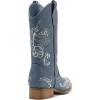 image:imageDREAM PAIRS Womens Square Toe Cowboy Cowgirl Boots Pull On Low Chunky Heel Mid Calf Western Boots with Embroidered Stitched for Theme Party Country ConcertDenim Blue