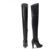 image:imageDREAM PAIRS Womens Thigh High Boots Over The Knee Heels Long Sexy Pointed Toe BootsBlackPu