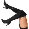 image:imageDREAM PAIRS Womens Thigh High Boots Over The Knee Heels Long Sexy Pointed Toe BootsBlackSuede