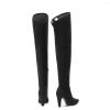image:imageDREAM PAIRS Womens Thigh High Boots Over The Knee Heels Long Sexy Pointed Toe BootsBlackSuede