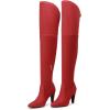 image:imageDREAM PAIRS Womens Thigh High Boots Over The Knee Heels Long Sexy Pointed Toe BootsRedSuede