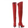 image:imageDREAM PAIRS Womens Thigh High Boots Over The Knee Heels Long Sexy Pointed Toe BootsRedSuede