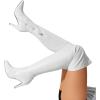 image:imageDREAM PAIRS Womens Thigh High Boots Over The Knee Heels Long Sexy Pointed Toe BootsWhitePu