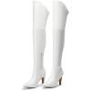 image:imageDREAM PAIRS Womens Thigh High Boots Over The Knee Heels Long Sexy Pointed Toe BootsWhitePu