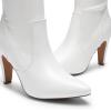 image:imageDREAM PAIRS Womens Thigh High Boots Over The Knee Heels Long Sexy Pointed Toe BootsWhitePu