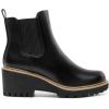 image:imageDREAM PAIRS Womens Wedge Chelsea Ankle Boots Fashion Round Toe Low Wedge Heel Platform Booties ShoesBlackpu