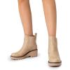 image:imageDREAM PAIRS Womens Wedge Chelsea Ankle Boots Fashion Round Toe Low Wedge Heel Platform Booties ShoesNudenubuck