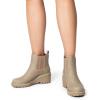 image:imageDREAM PAIRS Womens Wedge Chelsea Ankle Boots Fashion Round Toe Low Wedge Heel Platform Booties ShoesTaupenubuck