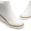 image:imageDREAM PAIRS Womens Wedge Chelsea Ankle Boots Fashion Round Toe Low Wedge Heel Platform Booties ShoesWhitepu