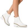 image:imageDREAM PAIRS Womens Wedge Chelsea Ankle Boots Fashion Round Toe Low Wedge Heel Platform Booties ShoesWhitepu