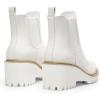 image:imageDREAM PAIRS Womens Wedge Chelsea Ankle Boots Fashion Round Toe Low Wedge Heel Platform Booties ShoesWhitepu