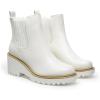 image:imageDREAM PAIRS Womens Wedge Chelsea Ankle Boots Fashion Round Toe Low Wedge Heel Platform Booties ShoesWhitepu