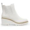 image:imageDREAM PAIRS Womens Wedge Chelsea Ankle Boots Fashion Round Toe Low Wedge Heel Platform Booties ShoesWhitepu