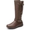 image:imageDREAM PAIRS Womens Faux Fur Knee High Boot Round Toe Fall Winter BootsBrown