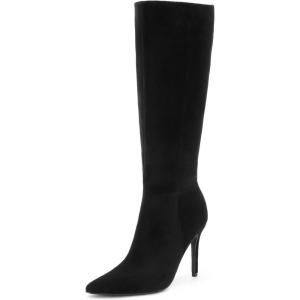 image:imageDREAM PAIRS Knee High Boots for Women Sexy Pointed Toe Stiletto High Heel Boots Fashion amp Classic Dress ShoesBlacksede