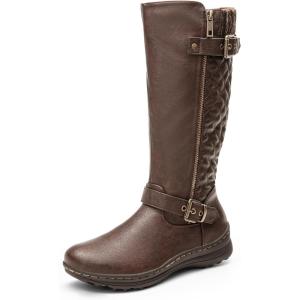 image:imageDREAM PAIRS Womens Faux Fur Knee High Boot Round Toe Fall Winter BootsBrown