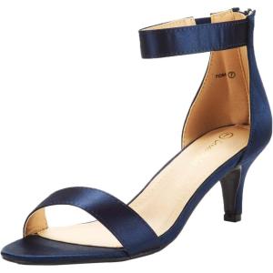 image:imageDREAM PAIRS Womens FionaW Navy Fashion Stilettos Open Toe Pump Heeled Sandals Size 7W US