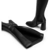 image:imageDREAM PAIRS Knee High Boots for Women Square Toe Gogo Chunky Heel Tall Boot Fashion Side Zipper Long BootBlackpu
