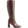 image:imageDREAM PAIRS Knee High Boots for Women Square Toe Gogo Chunky Heel Tall Boot Fashion Side Zipper Long BootBrown