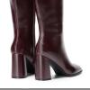 image:imageDREAM PAIRS Knee High Boots for Women Square Toe Gogo Chunky Heel Tall Boot Fashion Side Zipper Long BootBurgundy